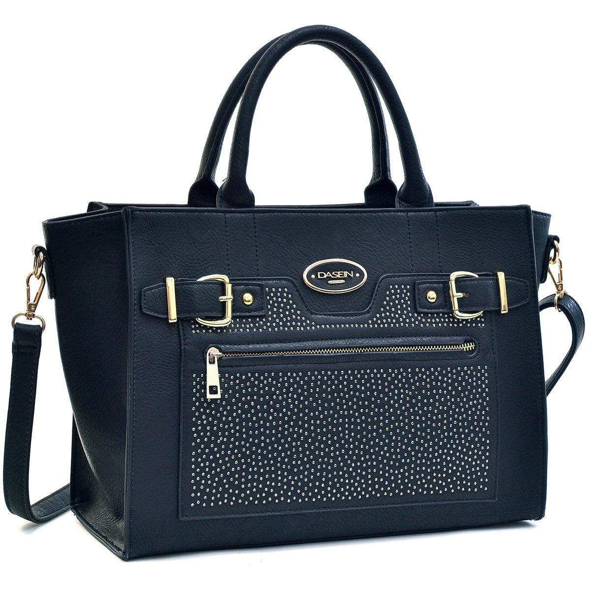 Dasein Belted Medium Tote Bag Decorated with Studs - Dasein Bags