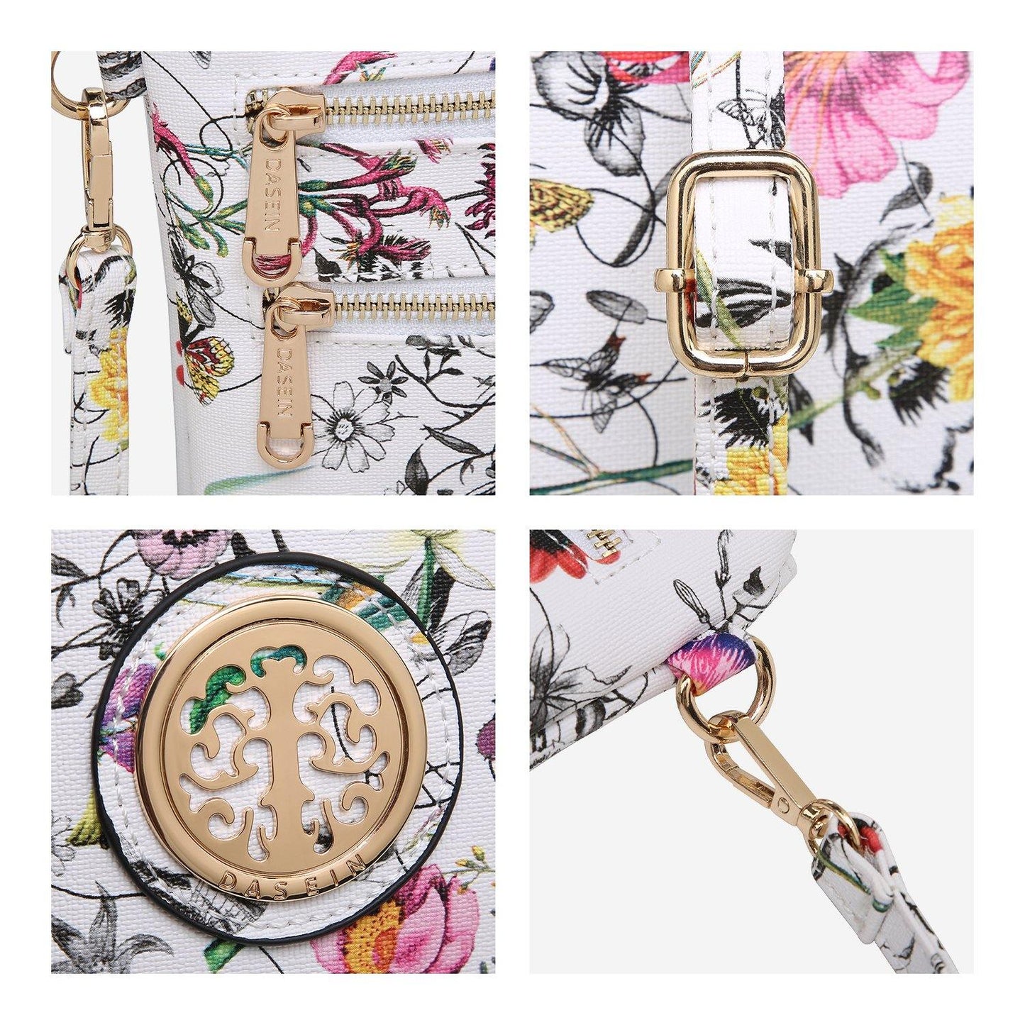 Women PU Leather Lightweight Crossbody Bag with Multi Pockets l Dasein - Dasein Bags