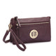 Soft Faux Leather Gold-Tone Messenger Cross-body Clutch Bag