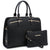 Gold-Tone Hardware Handbag with Matching Wallet-Handbags & Purses-Dasein Bags