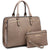 Gold-Tone Hardware Handbag with Matching Wallet-Handbags & Purses-Dasein Bags