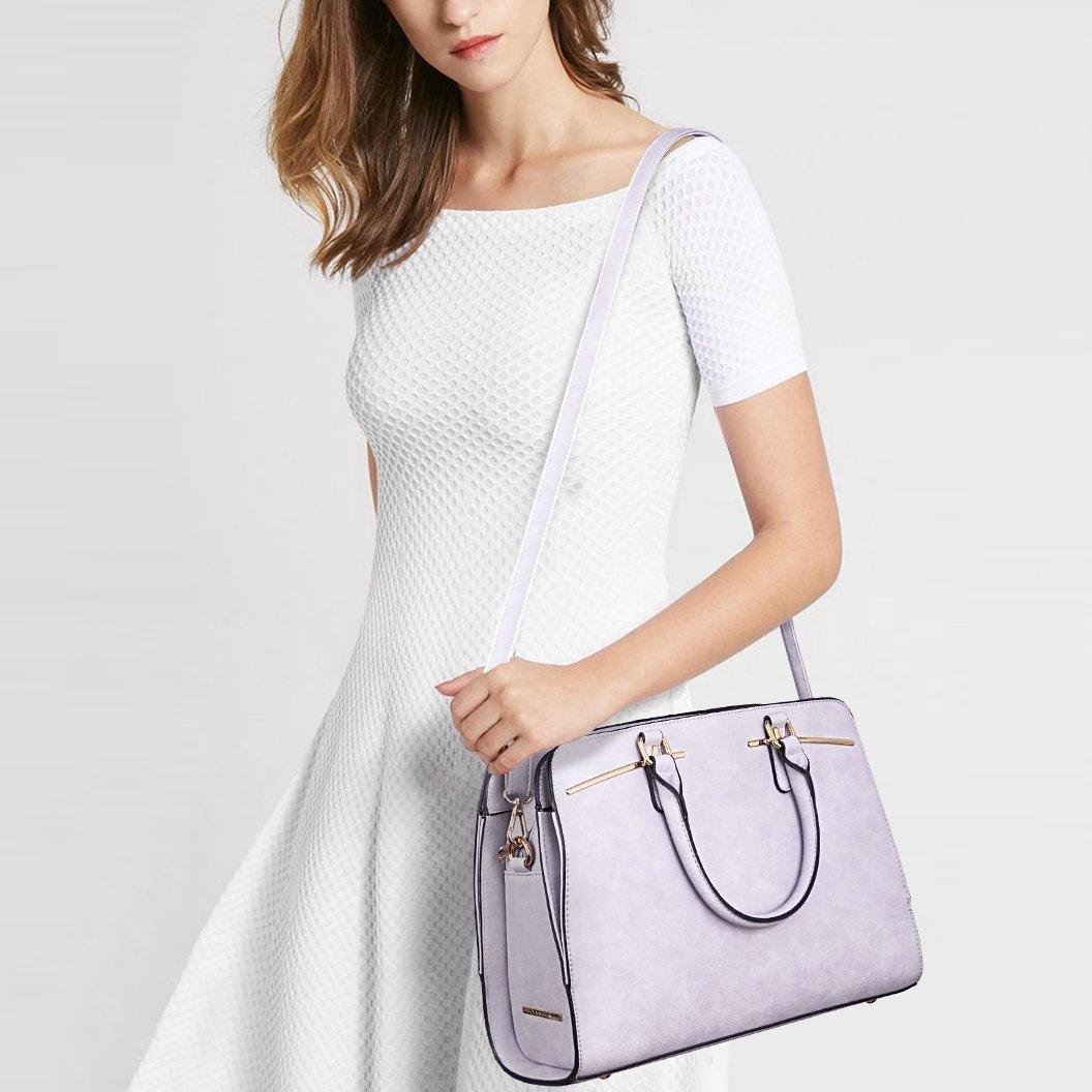 Gold-Tone Hardware Vegan Leather Textured Handbag with Matching Wallet l Dasein - Dasein Bags