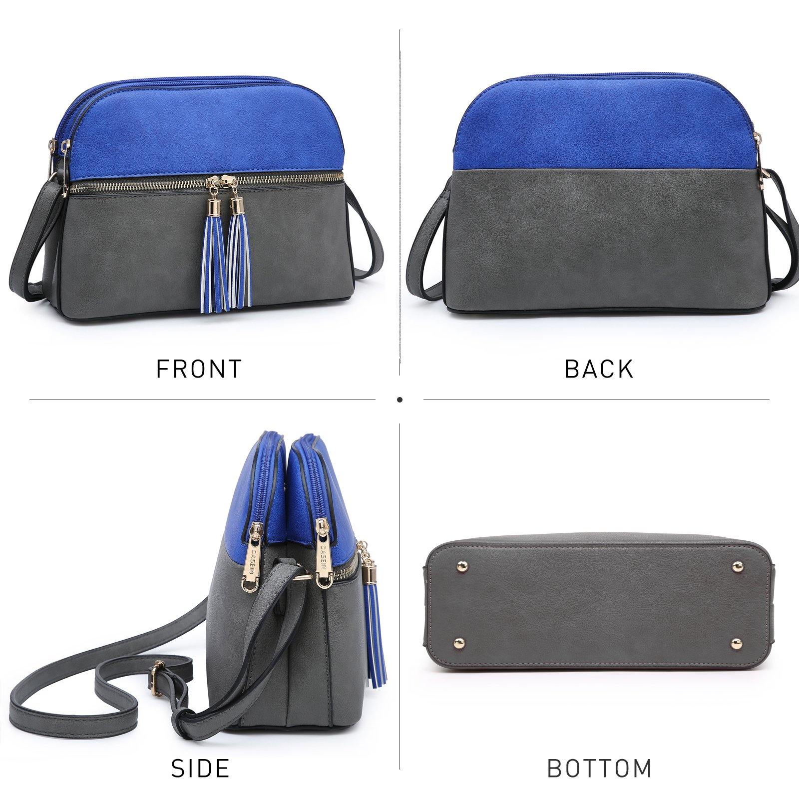 Two-Tone Tassel Crossbody Bag - Dasein Bags