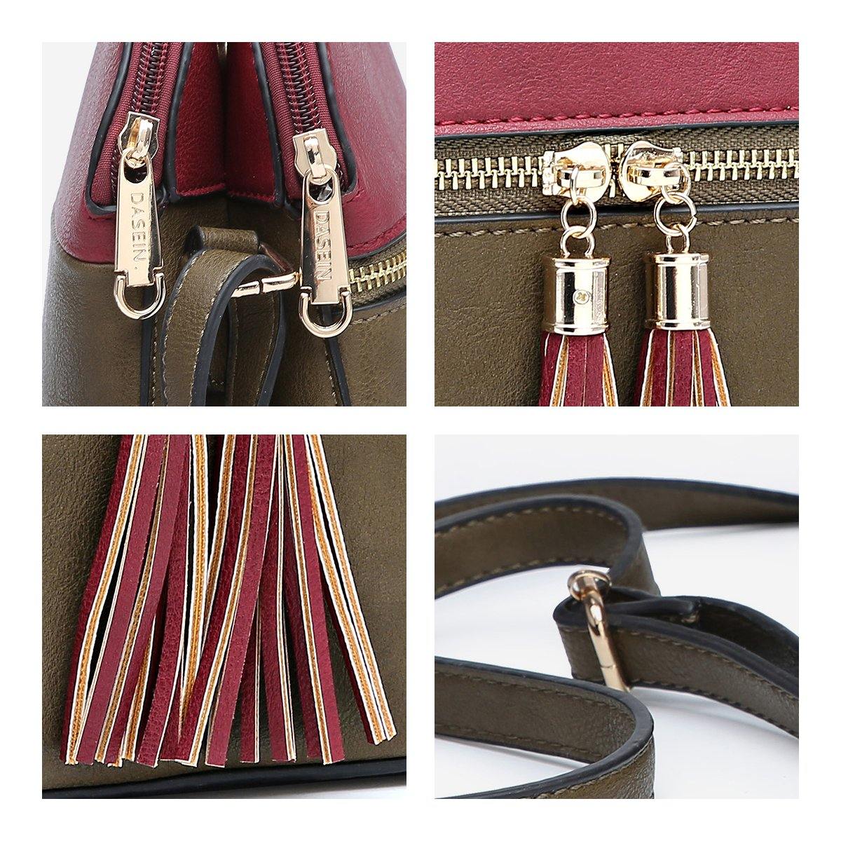 Two-Tone Tassel Crossbody Bag - Dasein Bags