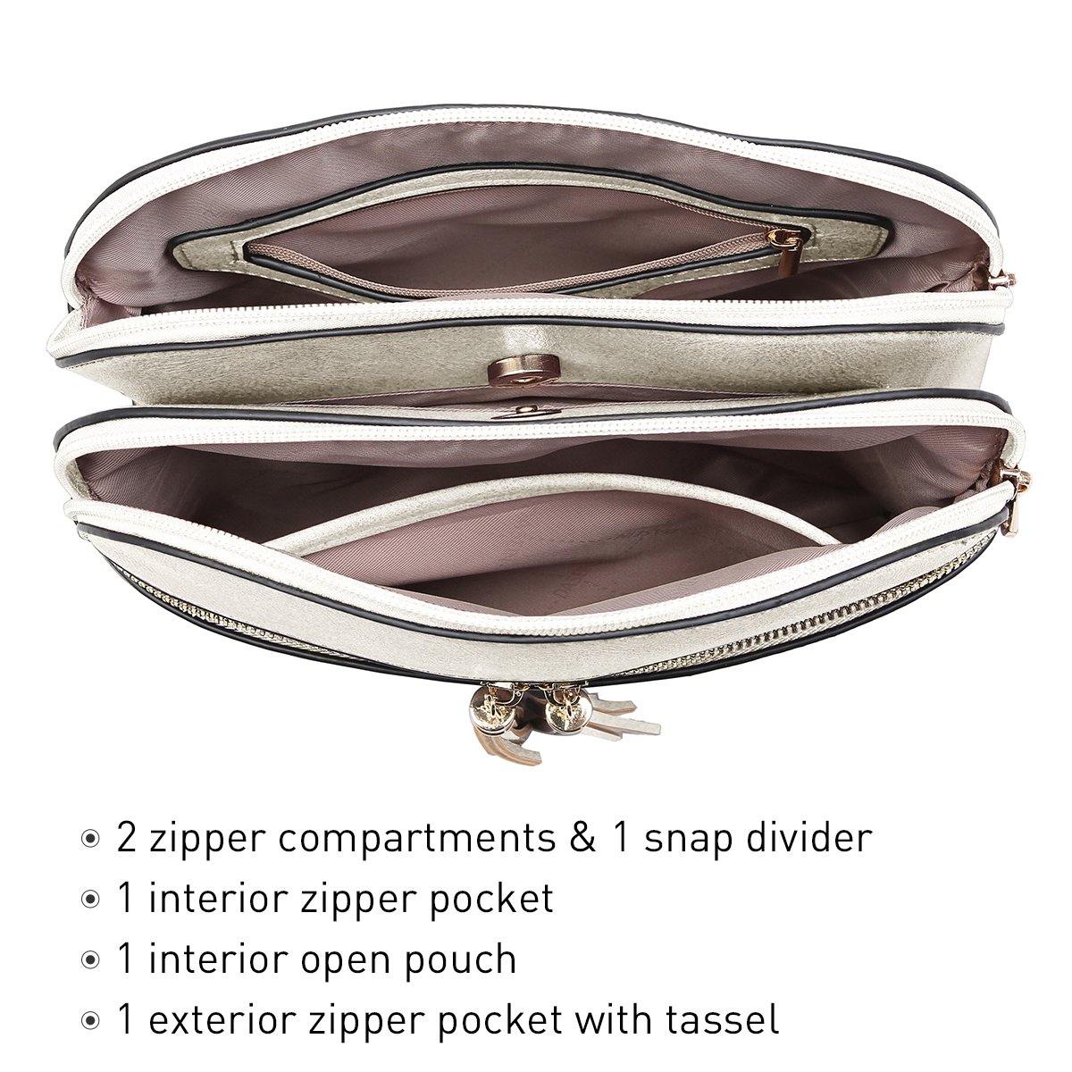 Tassel Front Zipper Crossbody Bag - Dasein Bags