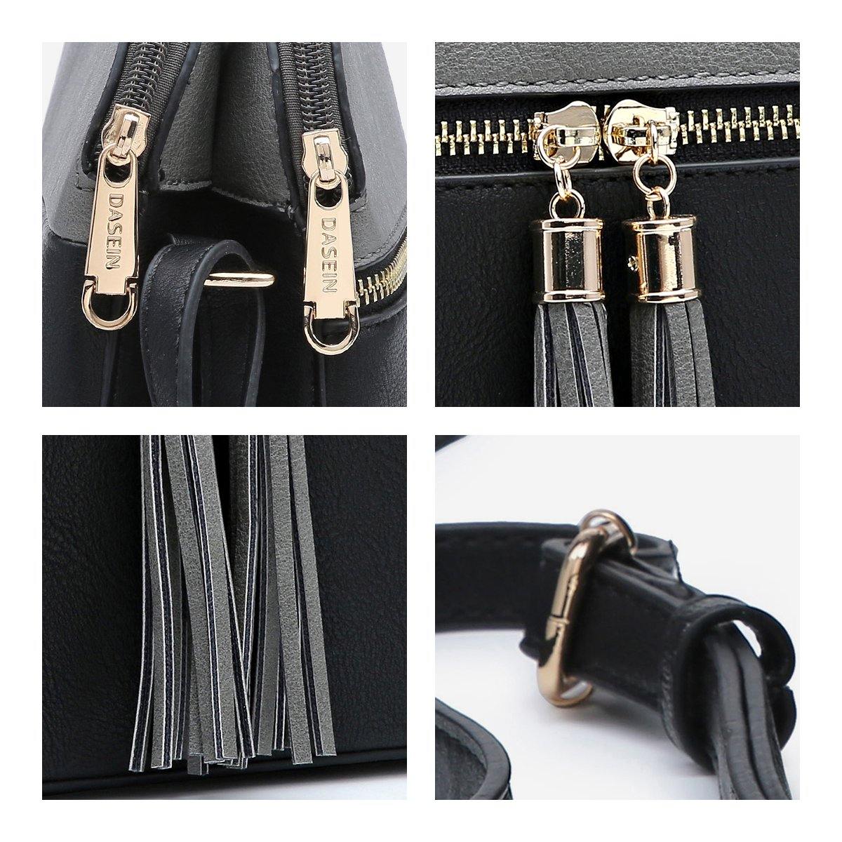 Two-Tone Tassel Crossbody Bag - Dasein Bags