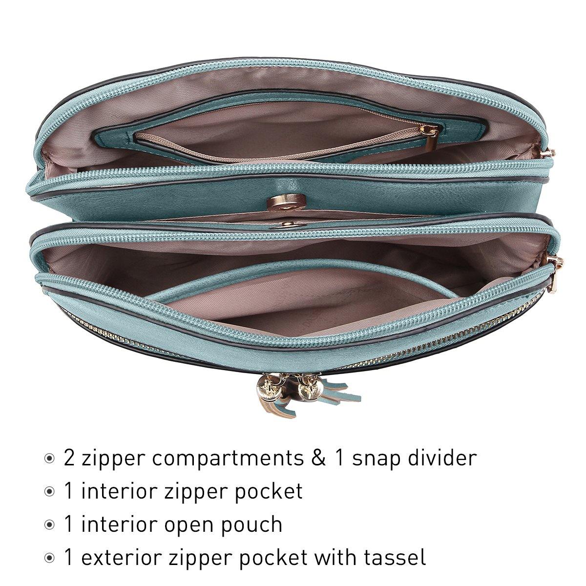 Tassel Front Zipper Crossbody Bag - Dasein Bags