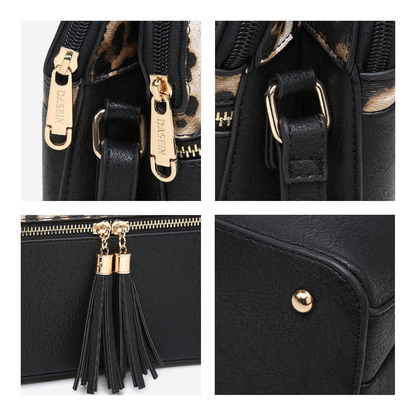 Two-Tone Tassel Crossbody Bag - Dasein Bags