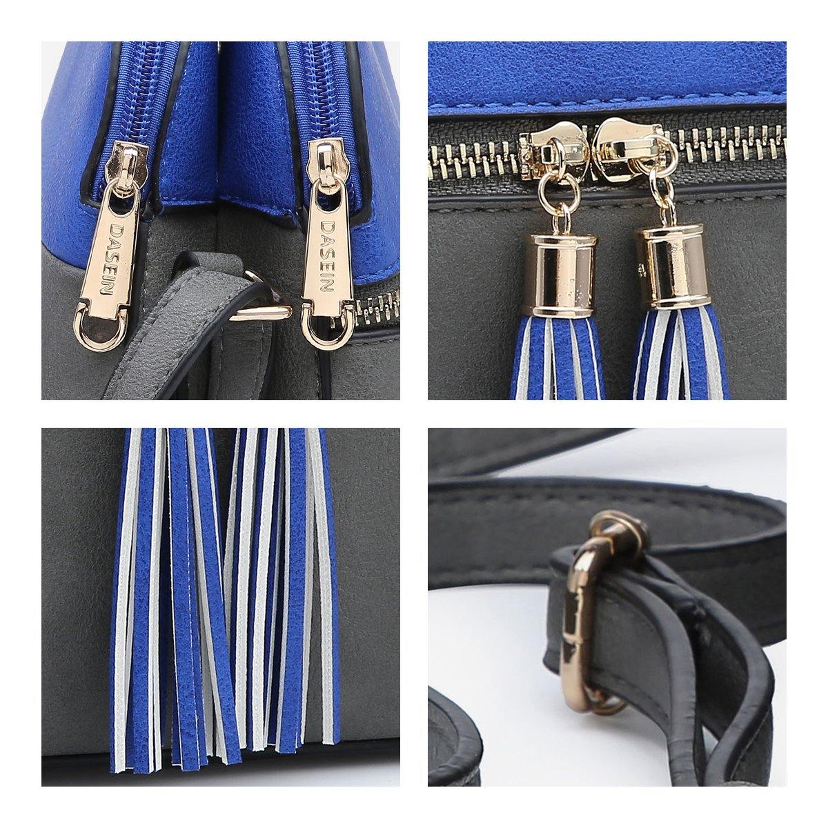 Two-Tone Tassel Crossbody Bag - Dasein Bags