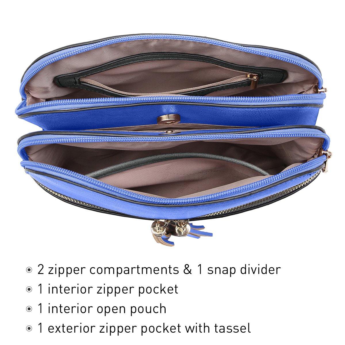 Two-Tone Tassel Crossbody Bag - Dasein Bags