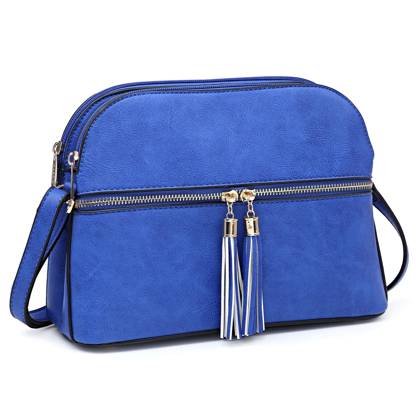Tassel Front Zipper Crossbody Bag-Crossbody/Messenger bag-Dasein Bags