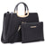 Pebble Texture Handbag with Matching Wristlet-Handbags & Purses-Dasein Bags