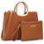 Pebble Texture Handbag with Matching Wristlet-Handbags & Purses-Dasein Bags