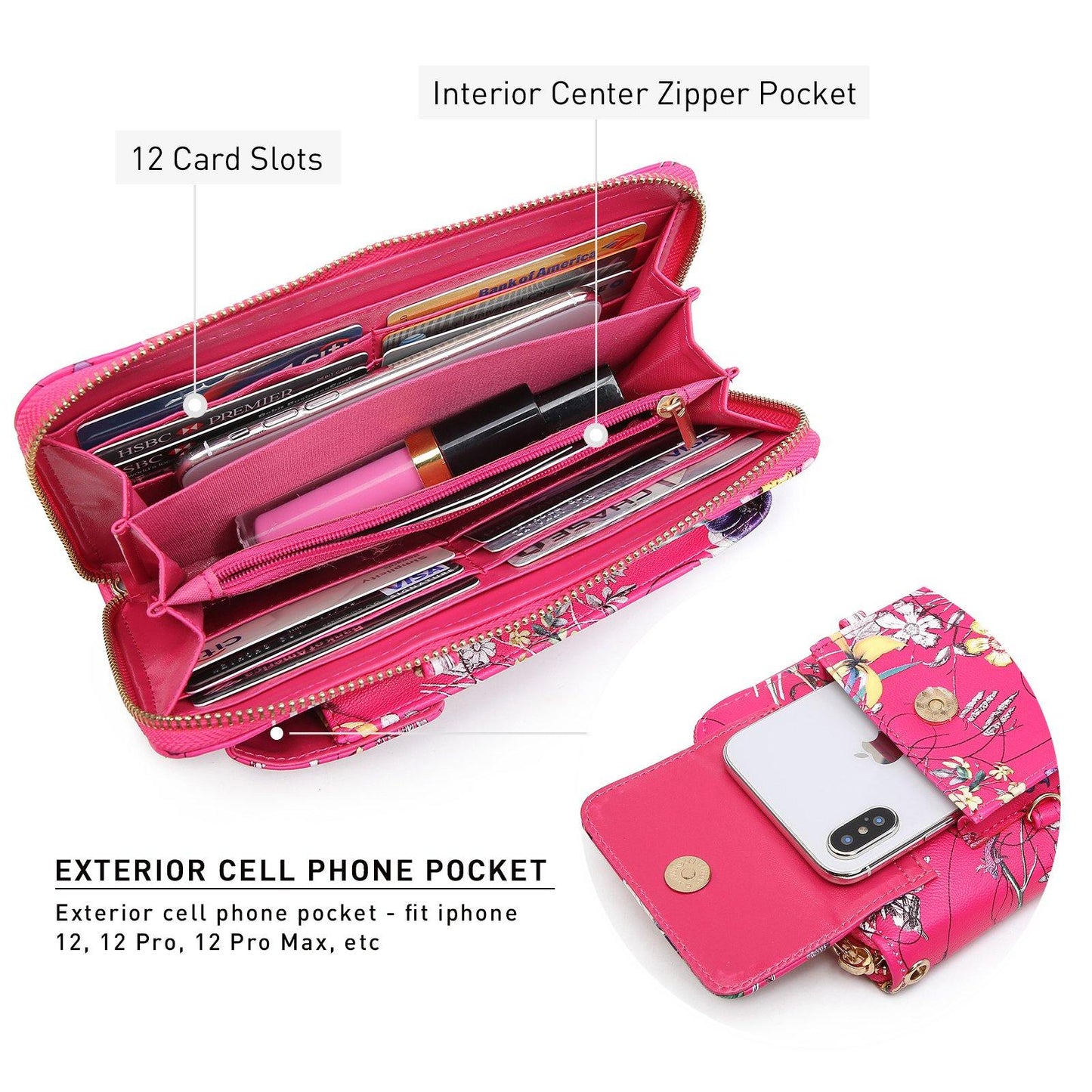 Fashion Small Size Cellphone Wristlet Crossbody Bag - Dasein Bags