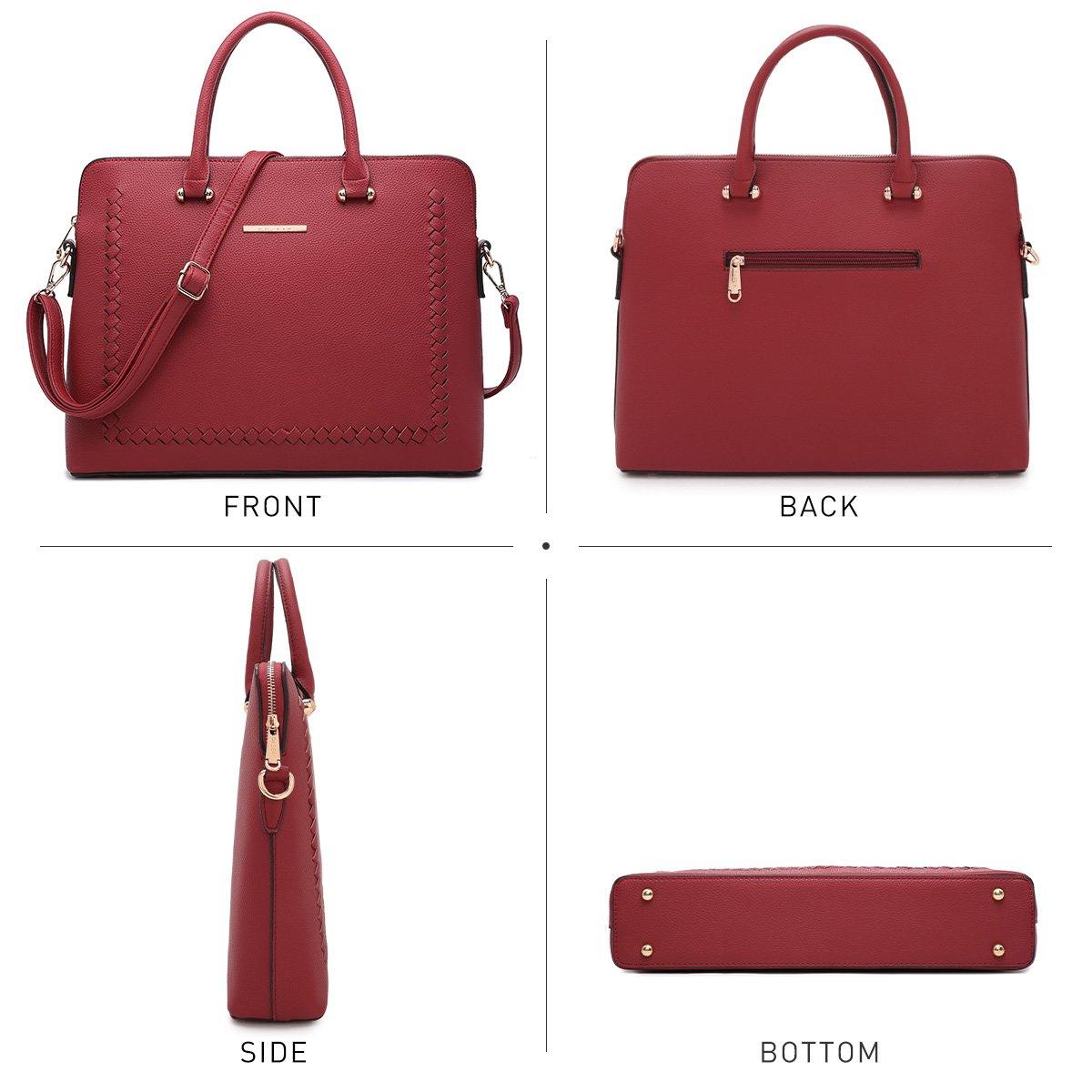 Women Slim Purse Vegan Leather Work Bag Tote with Matching Clutch Dasein - Dasein Bags