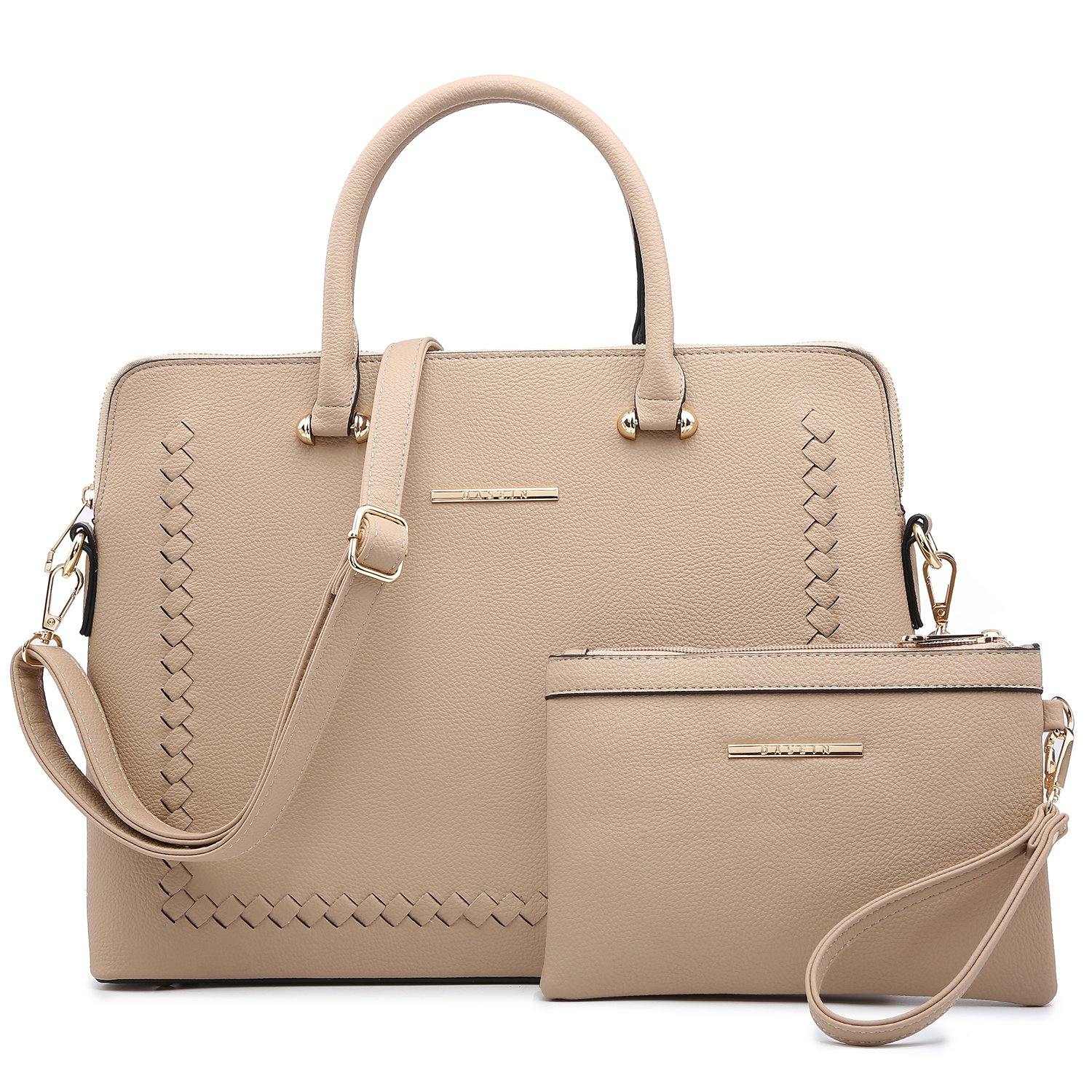 Women Slim Purse Vegan Leather Work Bag Tote with Matching Clutch Dasein - Dasein Bags