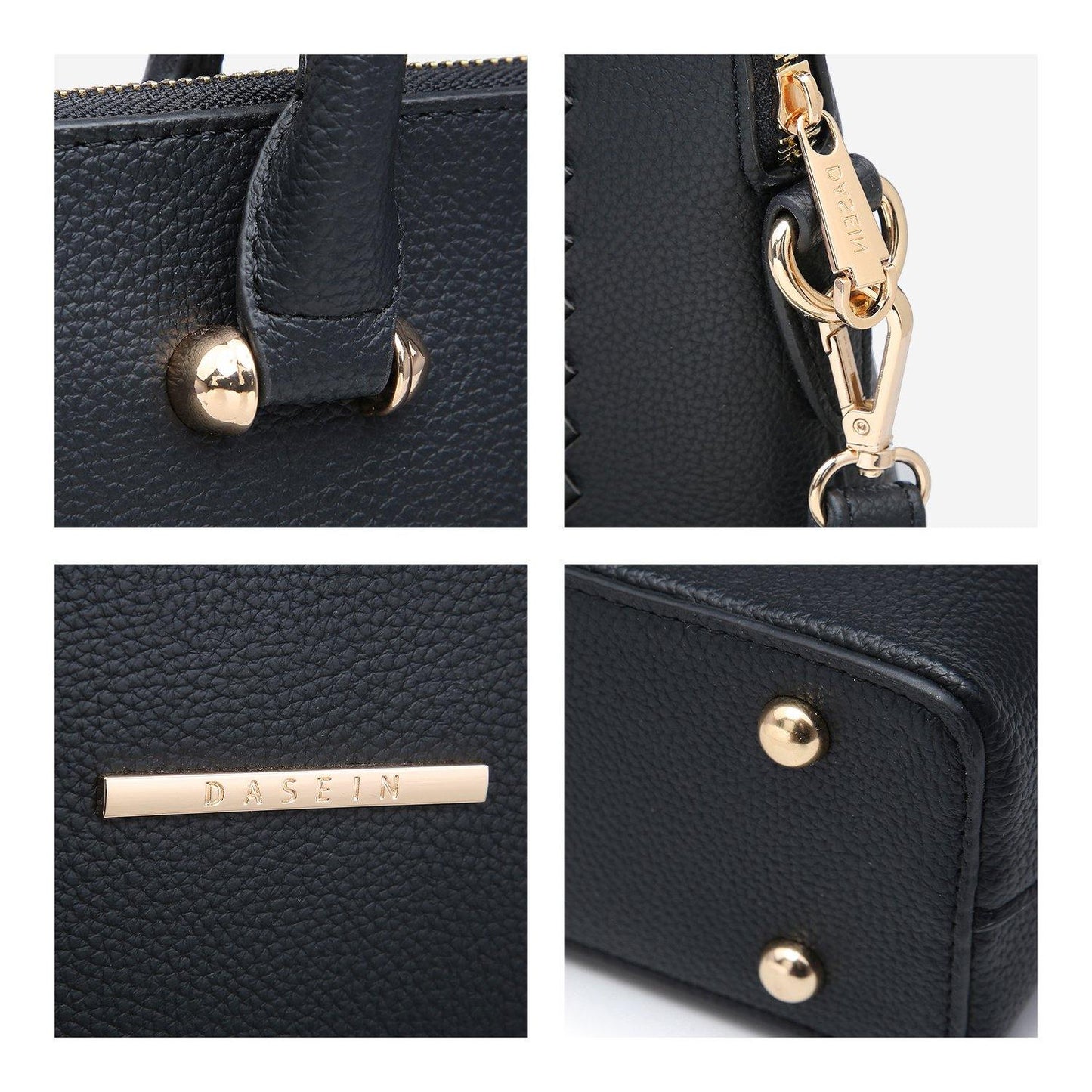 Women Slim Purse Vegan Leather Work Bag Tote with Matching Clutch Dasein - Dasein Bags