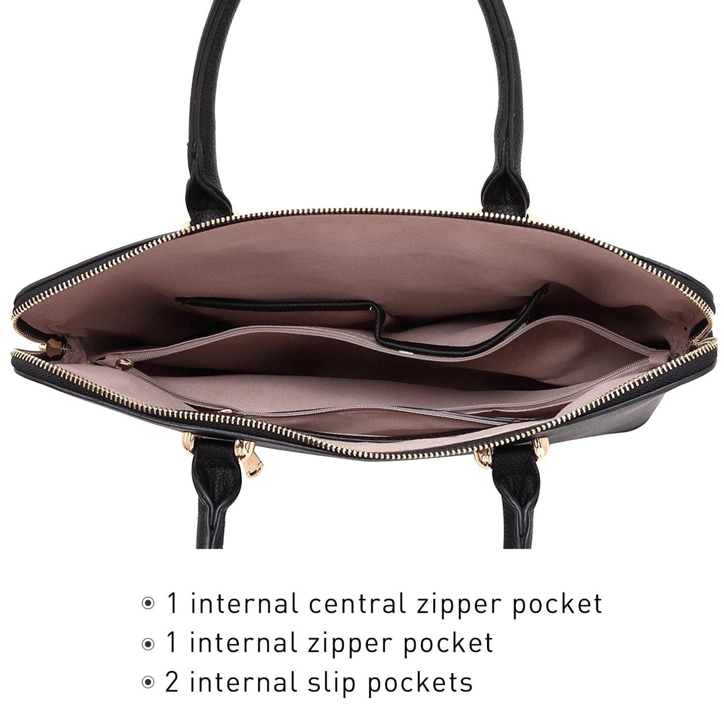 Women Slim Purse Vegan Leather Work Bag Tote with Matching Clutch Dasein - Dasein Bags