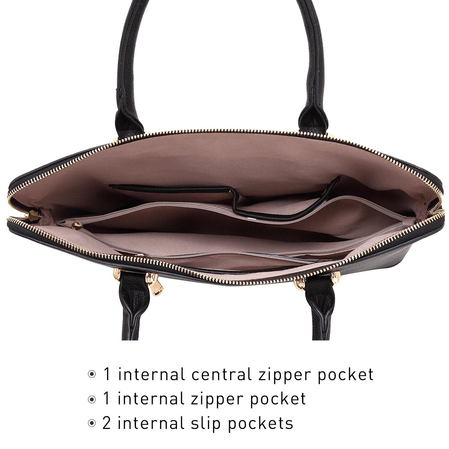 Women Slim Purse Vegan Leather Work Bag Tote with Matching Clutch Dasein - Dasein Bags