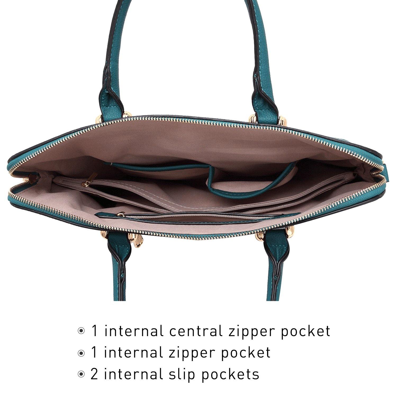 Women Slim Purse Vegan Leather Work Bag Tote with Matching Clutch Dasein - Dasein Bags