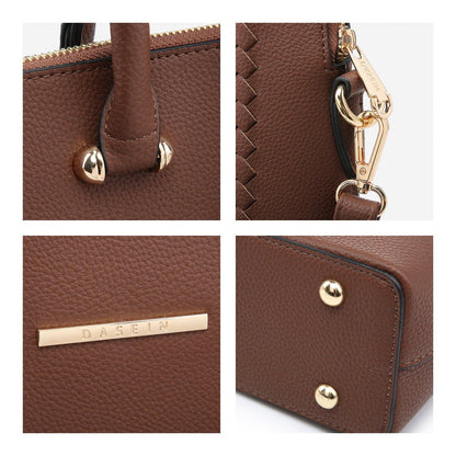 Women Slim Purse Vegan Leather Work Bag Tote with Matching Clutch Dasein - Dasein Bags