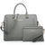 Women Slim Purse Vegan Leather Work Bag Tote with Matching Clutch Dasein - Dasein Bags