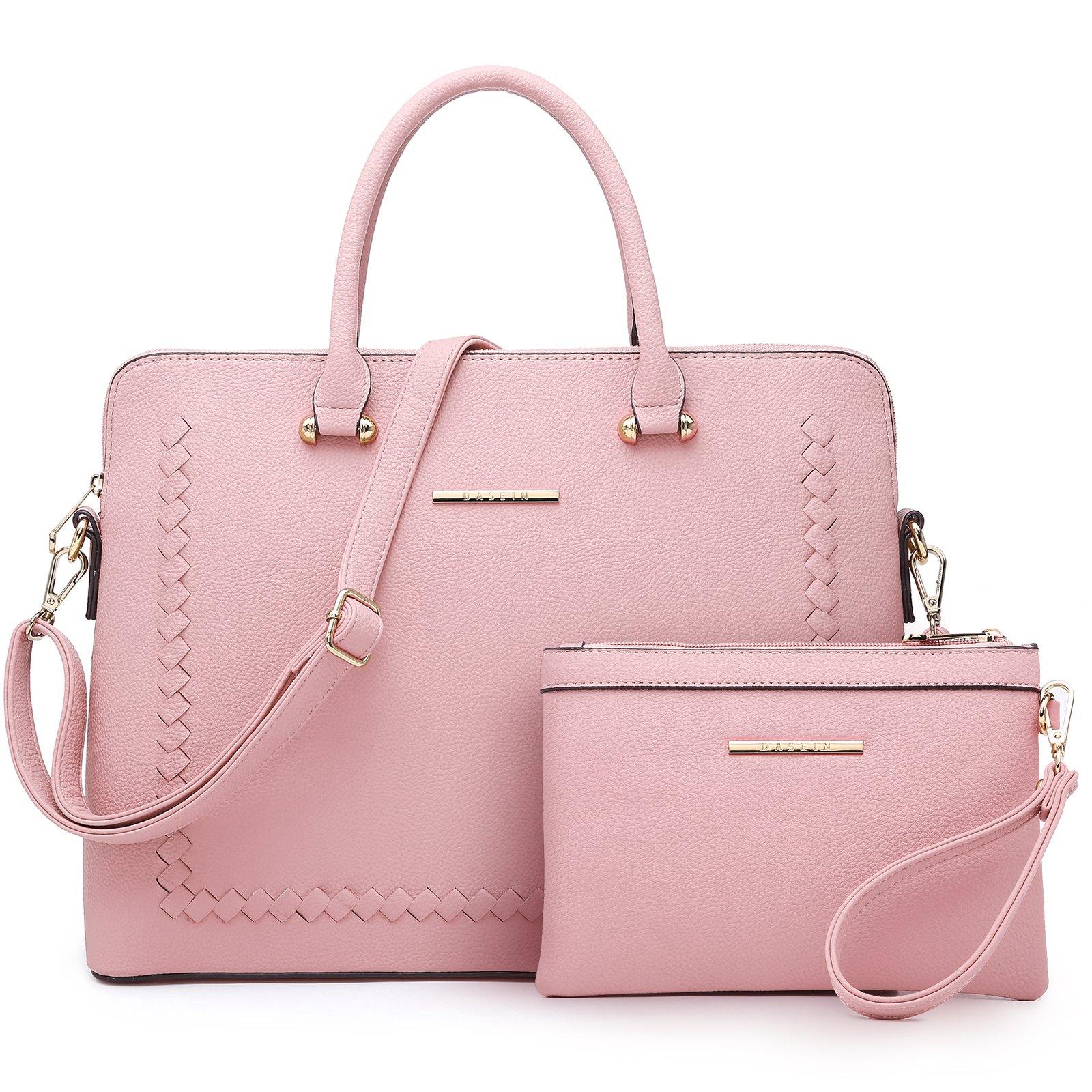 Women Slim Purse Vegan Leather Work Bag Tote with Matching Clutch Dasein - Dasein Bags