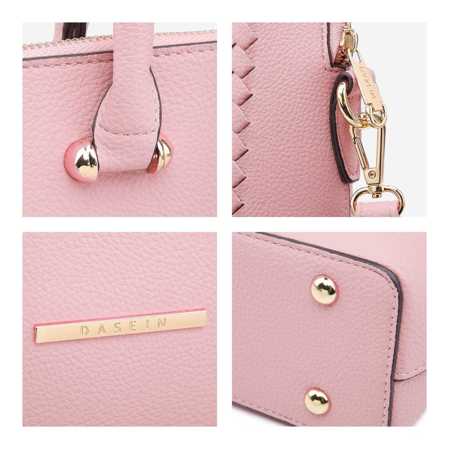 Women Slim Purse Vegan Leather Work Bag Tote with Matching Clutch Dasein - Dasein Bags