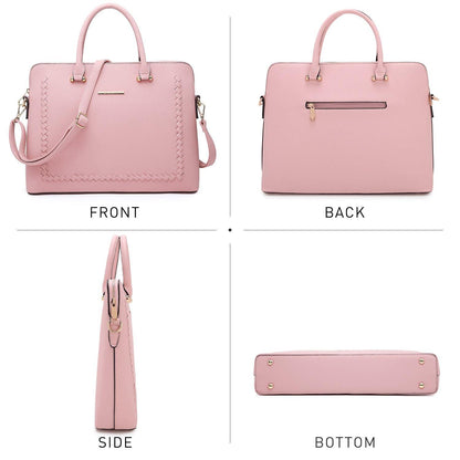 Women Slim Purse Vegan Leather Work Bag Tote with Matching Clutch Dasein - Dasein Bags