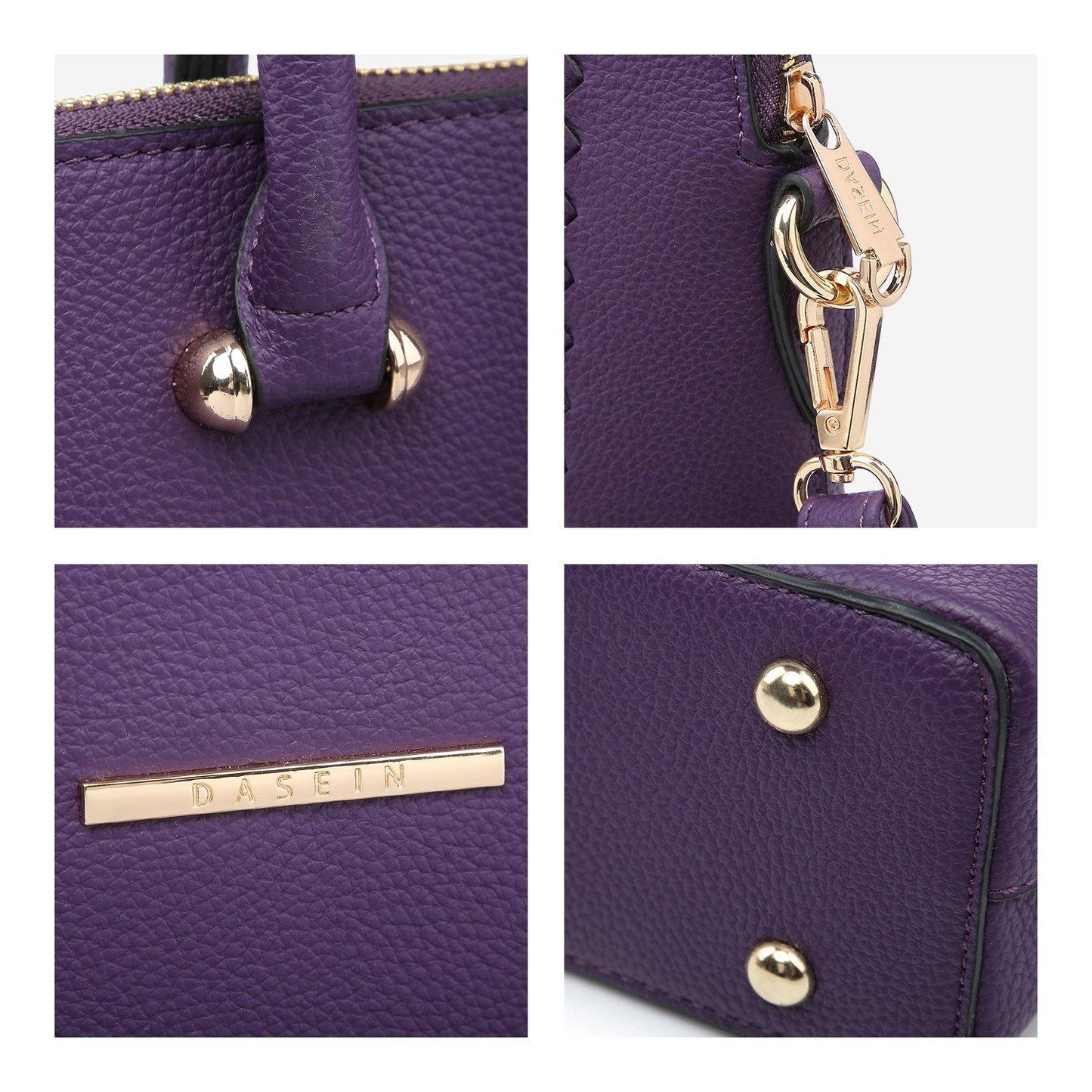 Women Slim Purse Vegan Leather Work Bag Tote with Matching Clutch Dasein - Dasein Bags