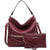 Women Concealed Carry Purses Handbags Faux Leather Hobo with Matching Clutch - Dasein Bags