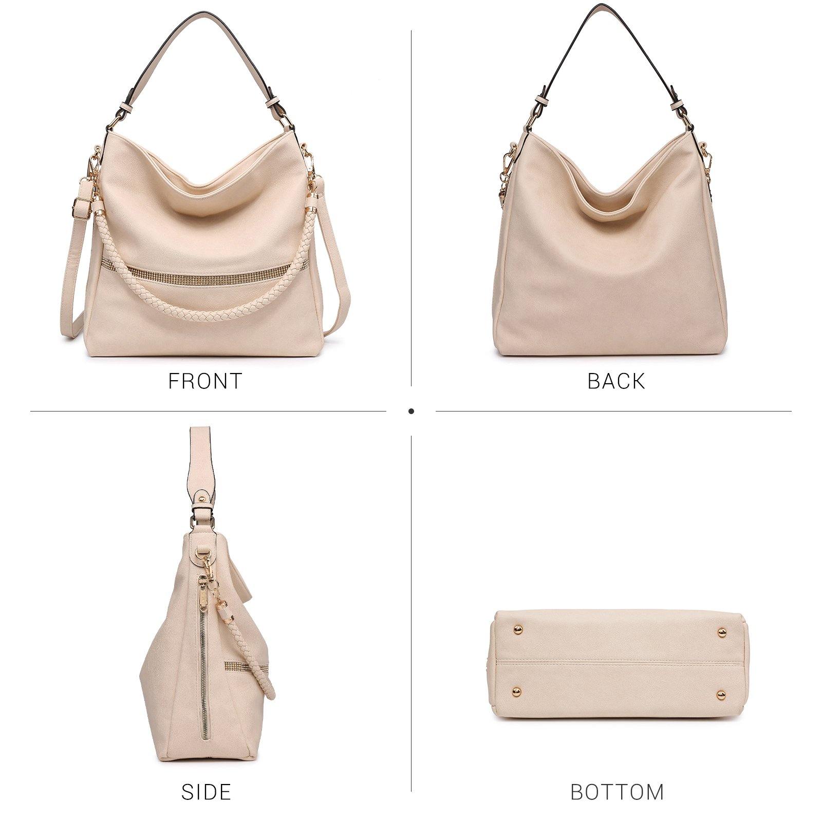 Women Concealed Carry Purses Handbags Faux Leather Hobo with Matching Clutch - Dasein Bags