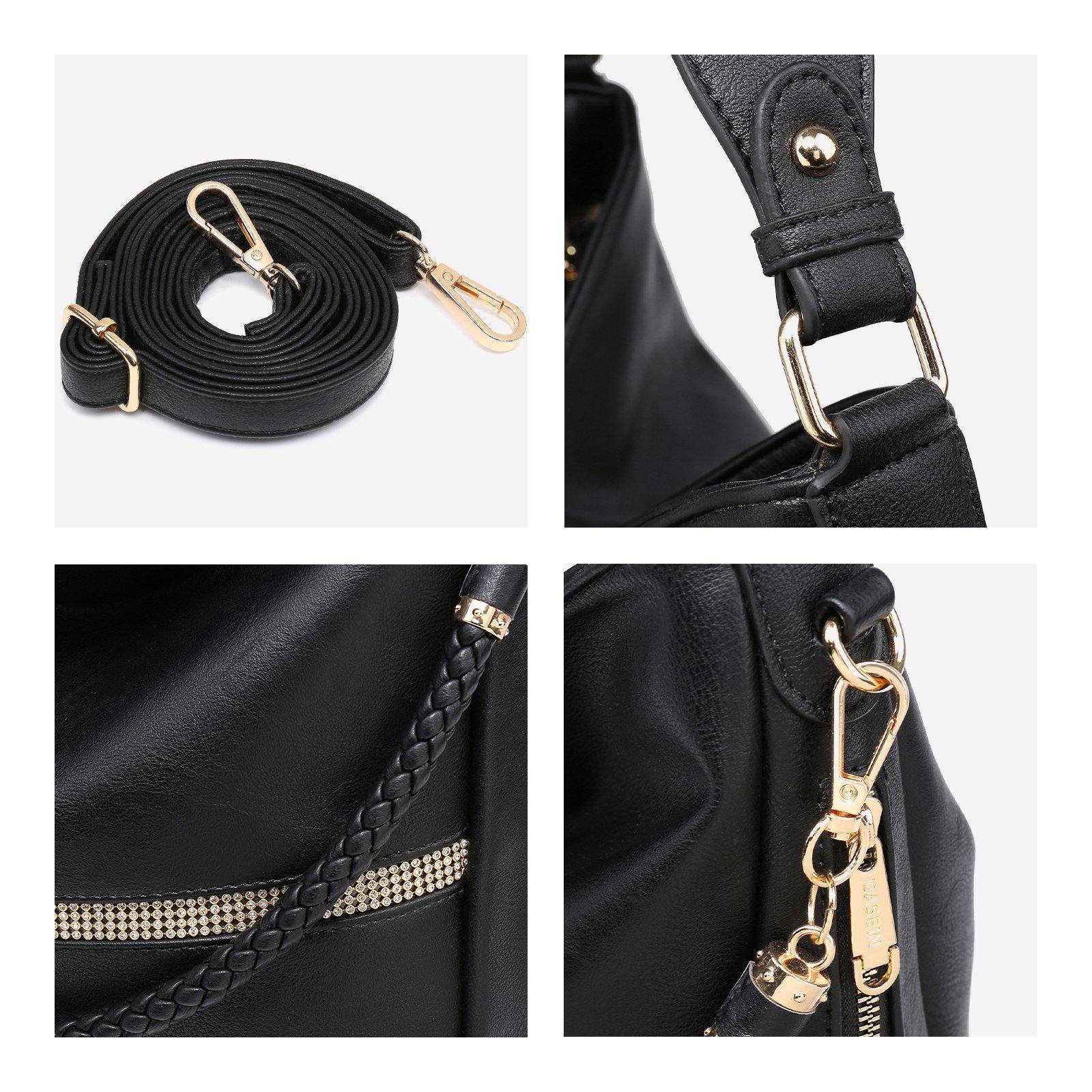 Women Concealed Carry Purses Handbags Faux Leather Hobo with Matching Clutch - Dasein Bags