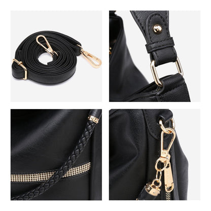 Women Concealed Carry Purses Handbags Faux Leather Hobo with Matching Clutch - Dasein Bags