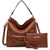 Women Concealed Carry Purses Handbags Faux Leather Hobo with Matching Clutch - Dasein Bags