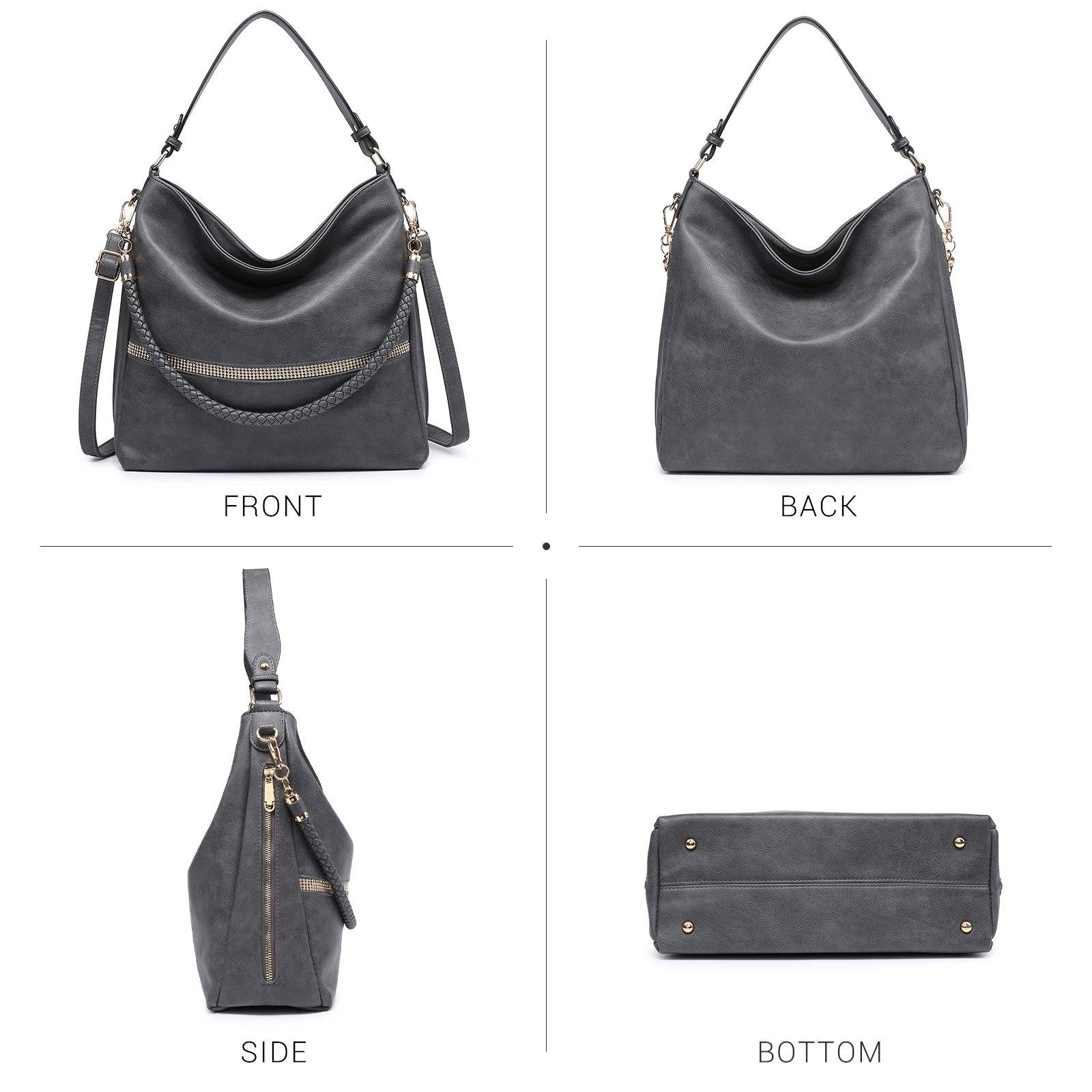 Women Concealed Carry Purses Handbags Faux Leather Hobo with Matching Clutch - Dasein Bags