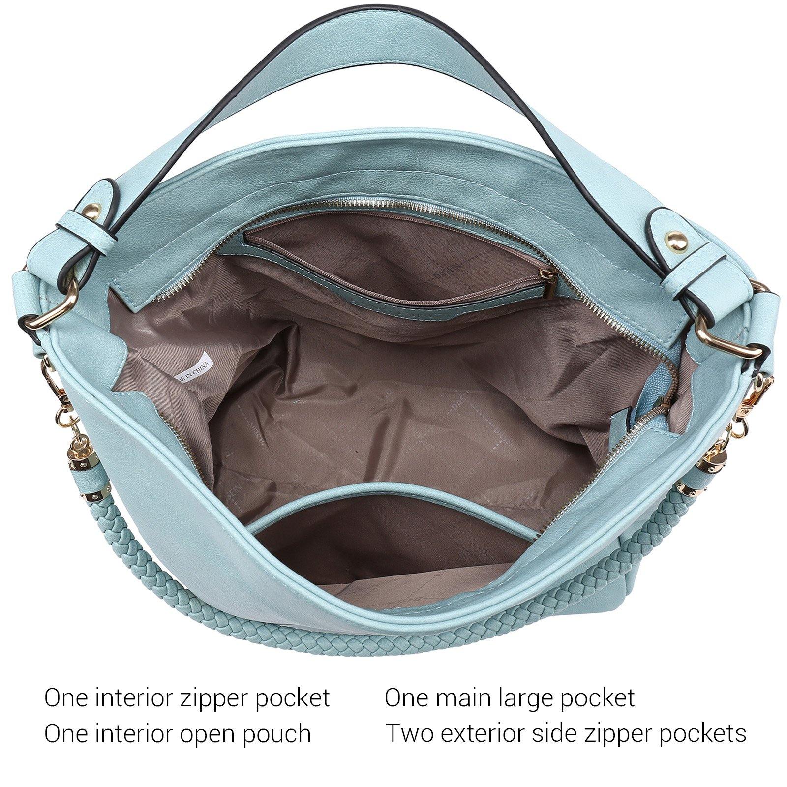 Women Concealed Carry Purses Handbags Faux Leather Hobo with Matching Clutch - Dasein Bags
