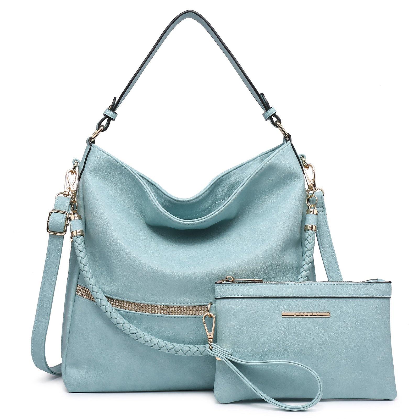 Women Concealed Carry Purses Handbags Faux Leather Hobo with Matching Clutch - Dasein Bags