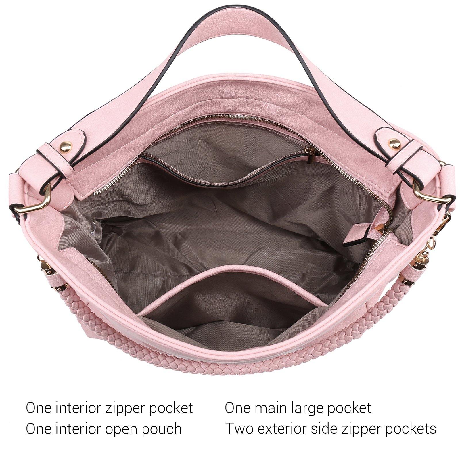 Women Concealed Carry Purses Handbags Faux Leather Hobo with Matching Clutch - Dasein Bags