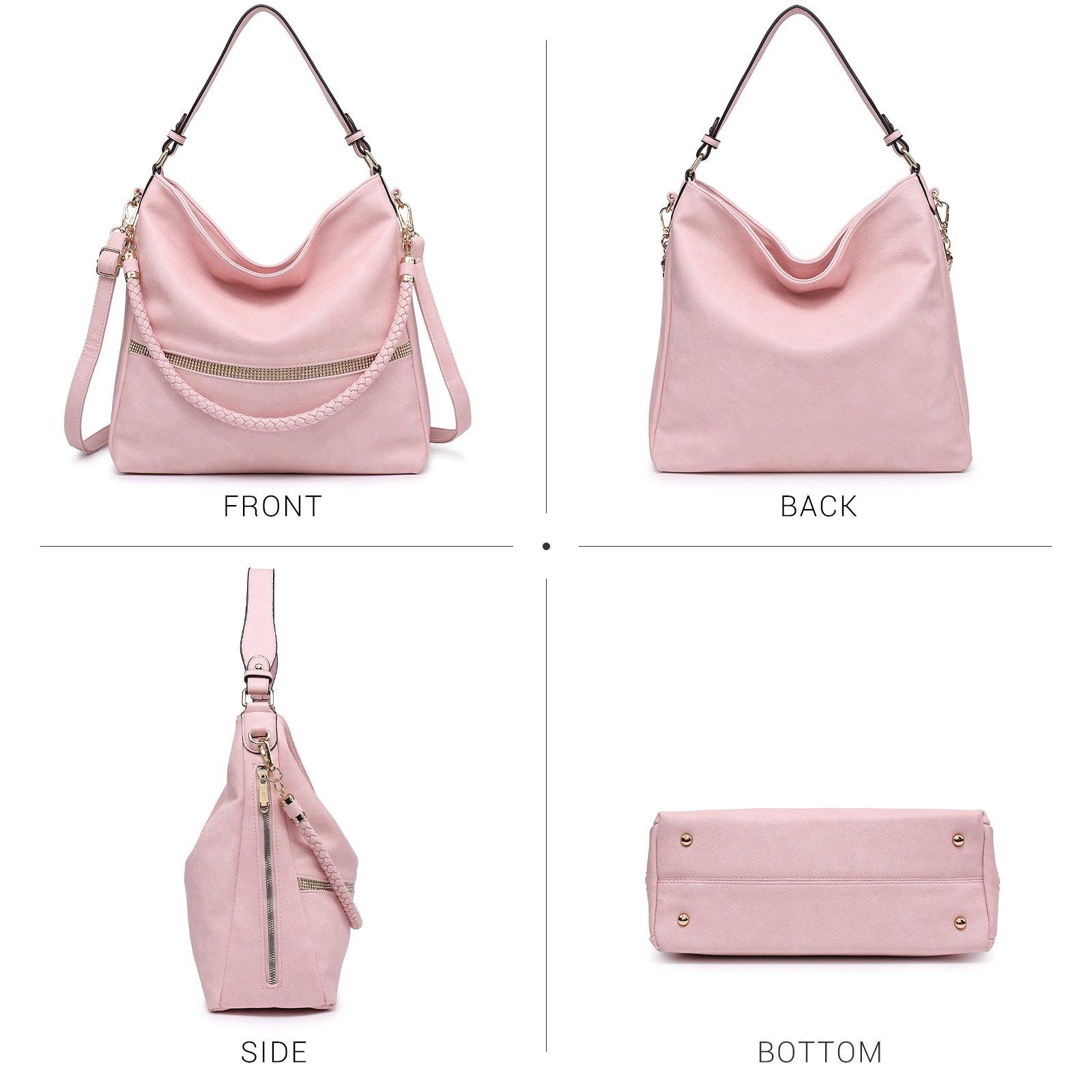 Women Concealed Carry Purses Handbags Faux Leather Hobo with Matching Clutch - Dasein Bags