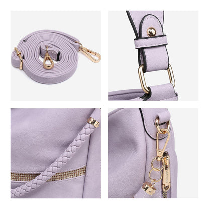 Women Concealed Carry Purses Handbags Faux Leather Hobo with Matching Clutch - Dasein Bags