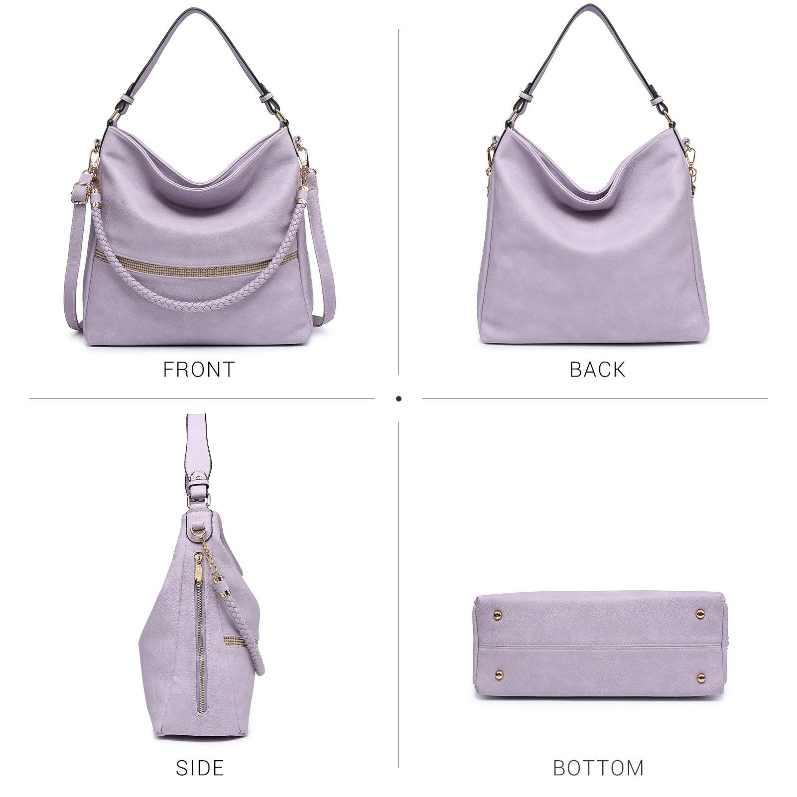 Women Concealed Carry Purses Handbags Faux Leather Hobo with Matching Clutch - Dasein Bags