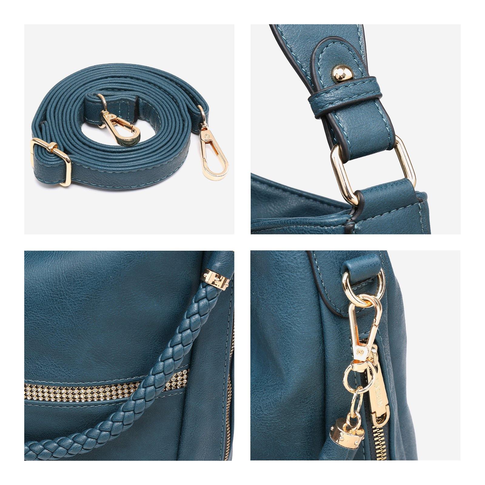 Women Concealed Carry Purses Handbags Faux Leather Hobo with Matching Clutch - Dasein Bags