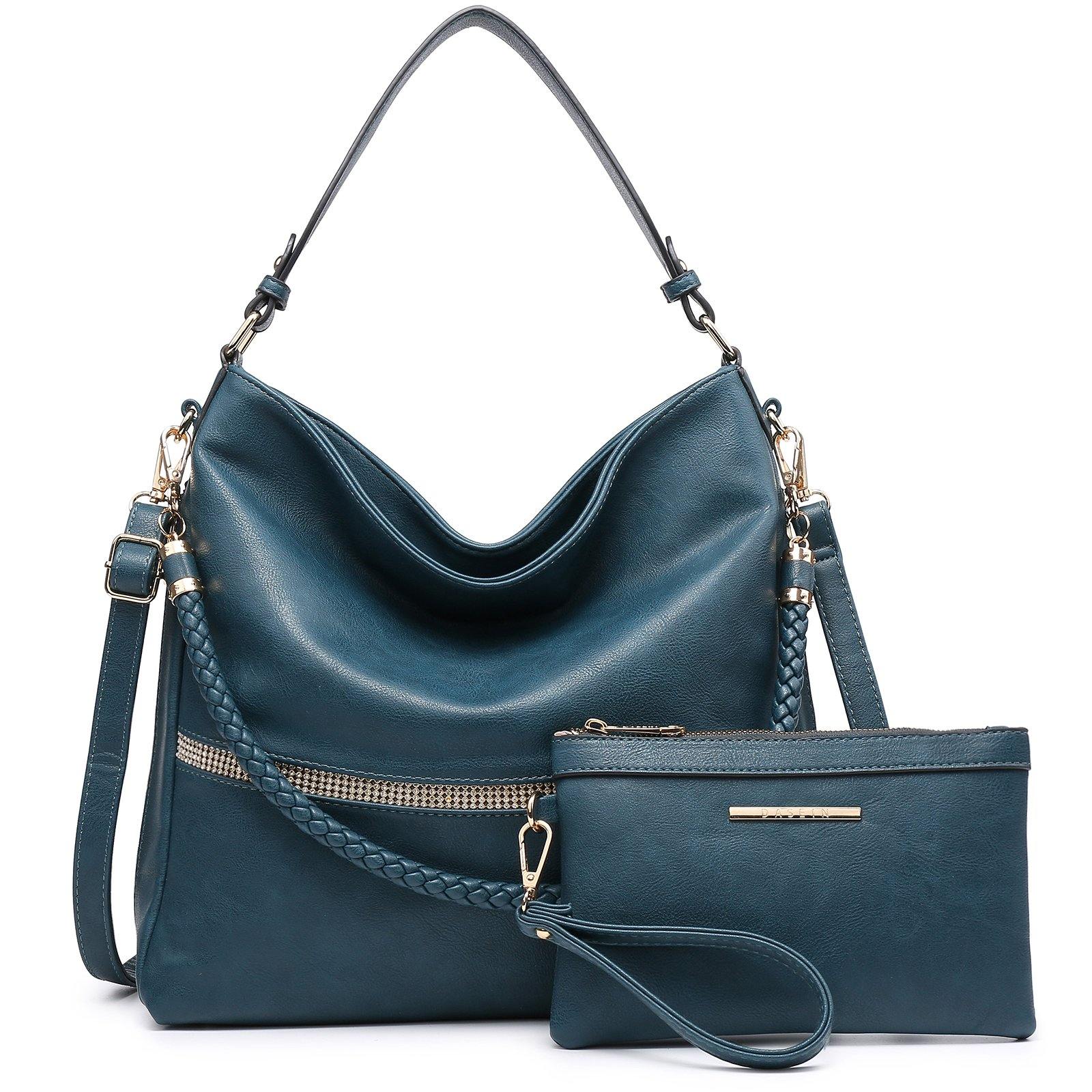 Women Concealed Carry Purses Handbags Faux Leather Hobo with Matching Clutch - Dasein Bags