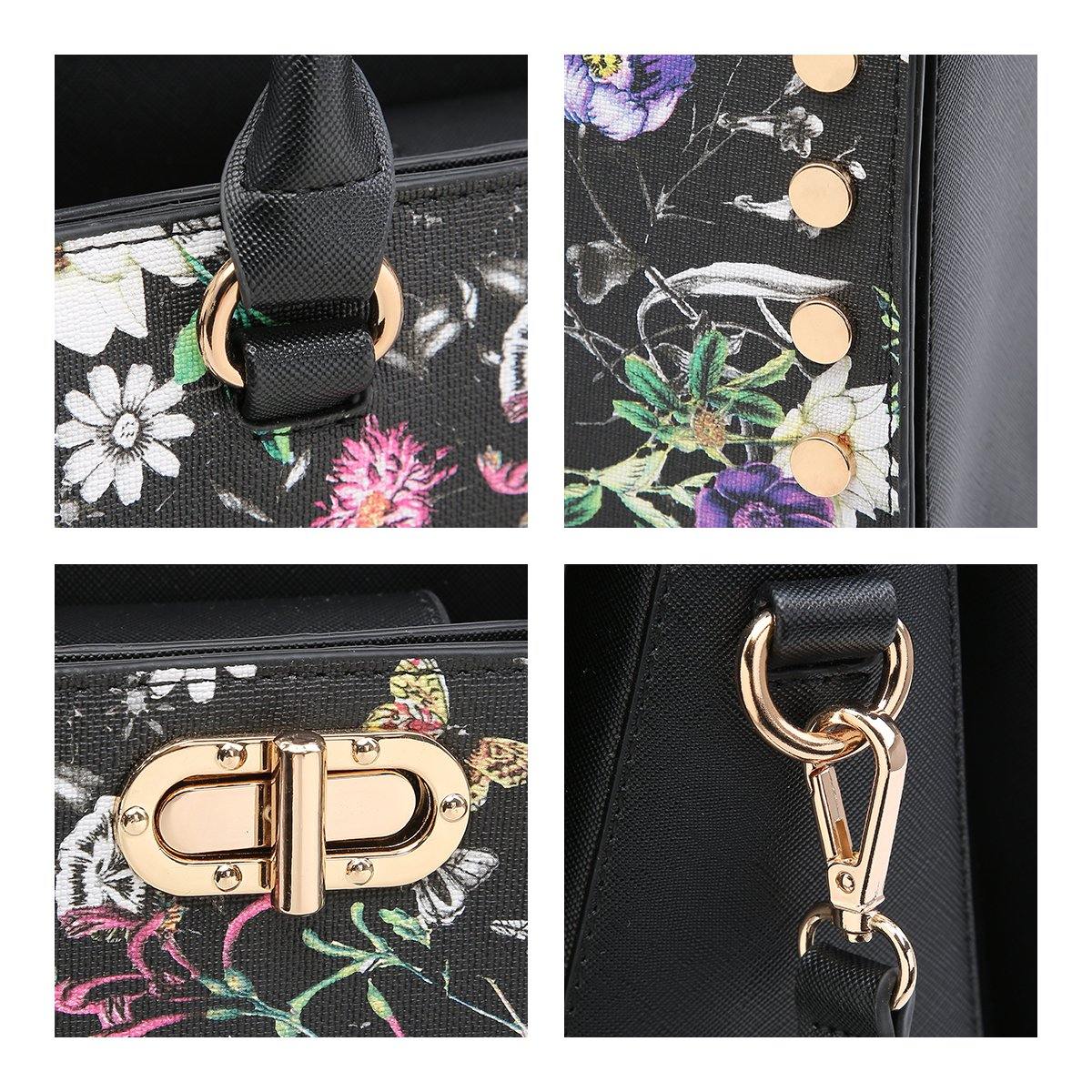 Studded Handbag with Matching Wristlet - Dasein Bags