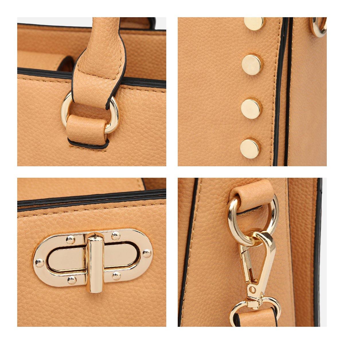 Studded Handbag with Matching Wristlet - Dasein Bags