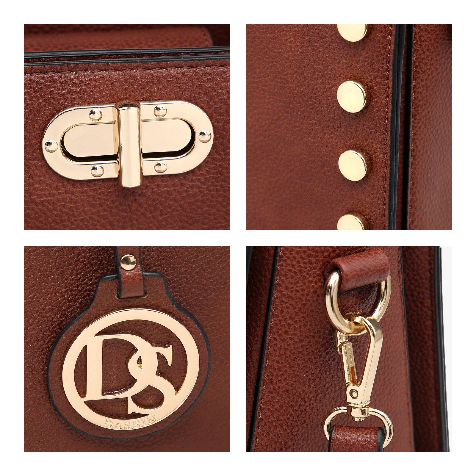 Studded Handbag with Matching Wristlet - Dasein Bags