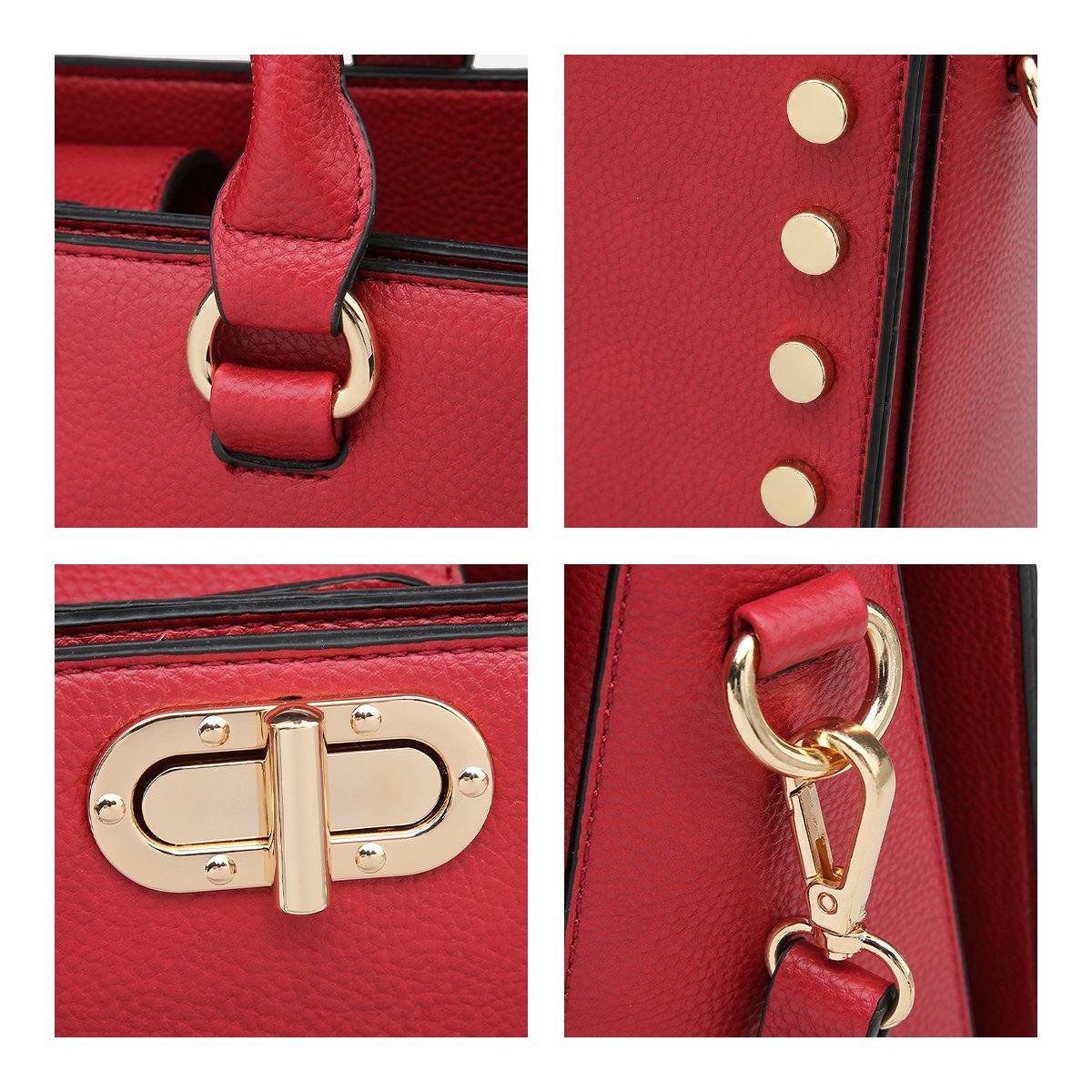 Studded Handbag with Matching Wristlet - Dasein Bags