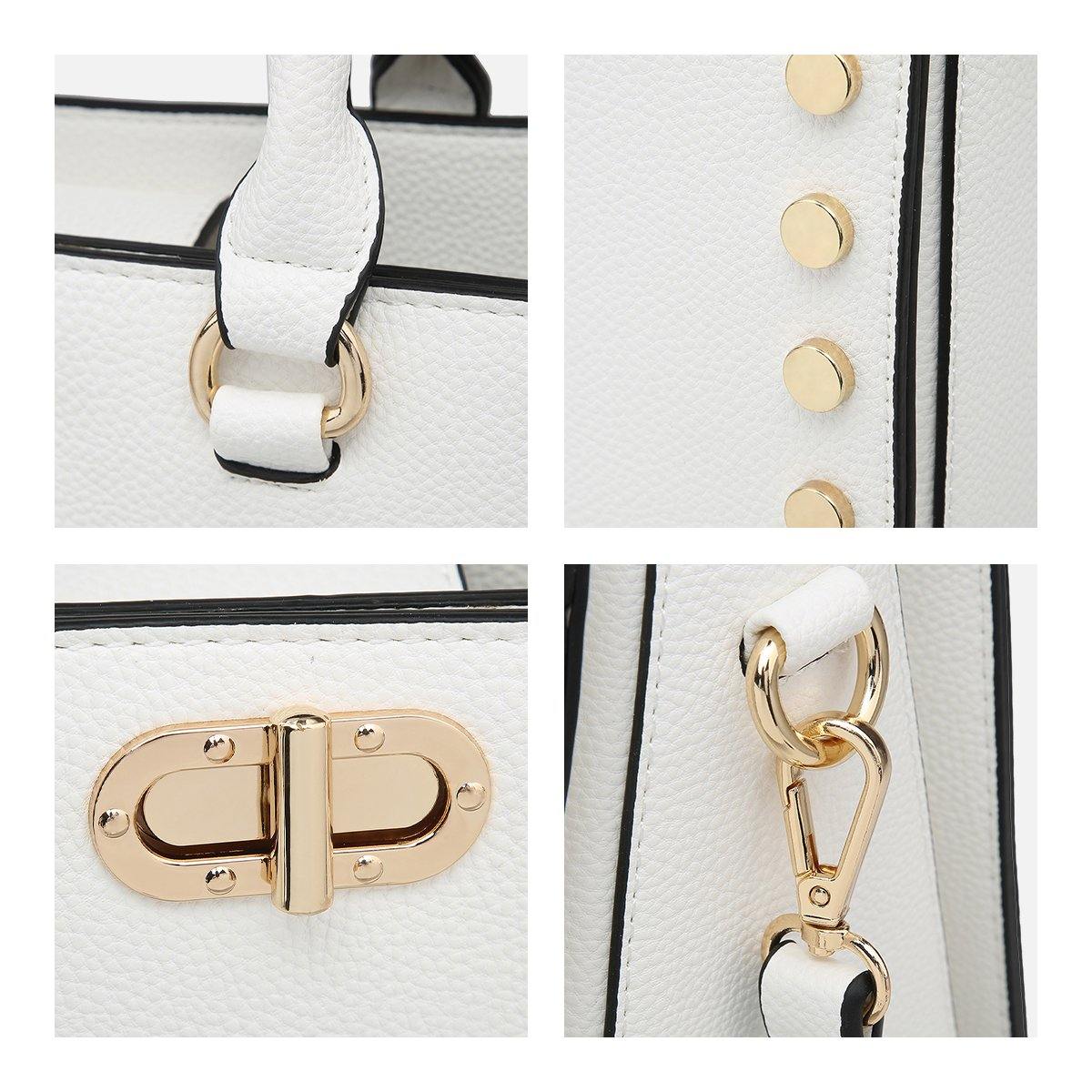 Studded Handbag with Matching Wristlet - Dasein Bags