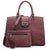 Solid-Color Satchel Handbag with Matching Wallet-Handbags & Purses-Dasein Bags